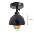 thumbnail image 2 of FSLiving RV Adjustable Wall Light with Zipper Switch 12V Black Decorative Light RV Ceiling Light Iron Shade Hallway Light Fixtures Ceiling Mount Industrial Semi Flush Mount for RV Camper - 1 Light, 2 of 7