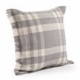 thumbnail image 2 of HomeRoots 517026 4 x 20 x 20 in. Gray Plaid Zippered Polyester Throw Pillow - Set of 2, 2 of 3