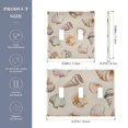 thumbnail image 2 of Yayeee Toggle Light Switch Wall Plate 3-Gang 6.37"x4.48" Decorative Outlet Cover, Green Watercolor Seashells, 2 of 7
