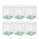 thumbnail image 5 of Organizador de almacenamiento apilable de decoración multiusos con 6 vitrinas transparentes Verde, 5 of 7