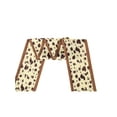 thumbnail image 5 of INSPIRE CHIC Women's Leopard Contrast Color Scarf, Skinny Long Hair Ribbon Handbag Handle Wrap Scarves Neckerchief Brown Cream, 5 of 6
