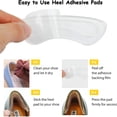 thumbnail image 3 of TELOLY Heel Grips,Gel Heel Liners for Women Men,Heel Pads Cushion Inserts,Slippage Grips for Loose Shoes,Anti-Blister,Clear (5 Pairs), 3 of 7