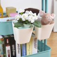 thumbnail image 3 of 1 Pack Hanging Cup Holder Wall Organizer Plant Containers Space Saver Storage Bucket Desktop Cleaning Trash Can Artificial Planters Plant Pot or Make Up Pencil Holder for Home Decor Kitchen, 3 of 5