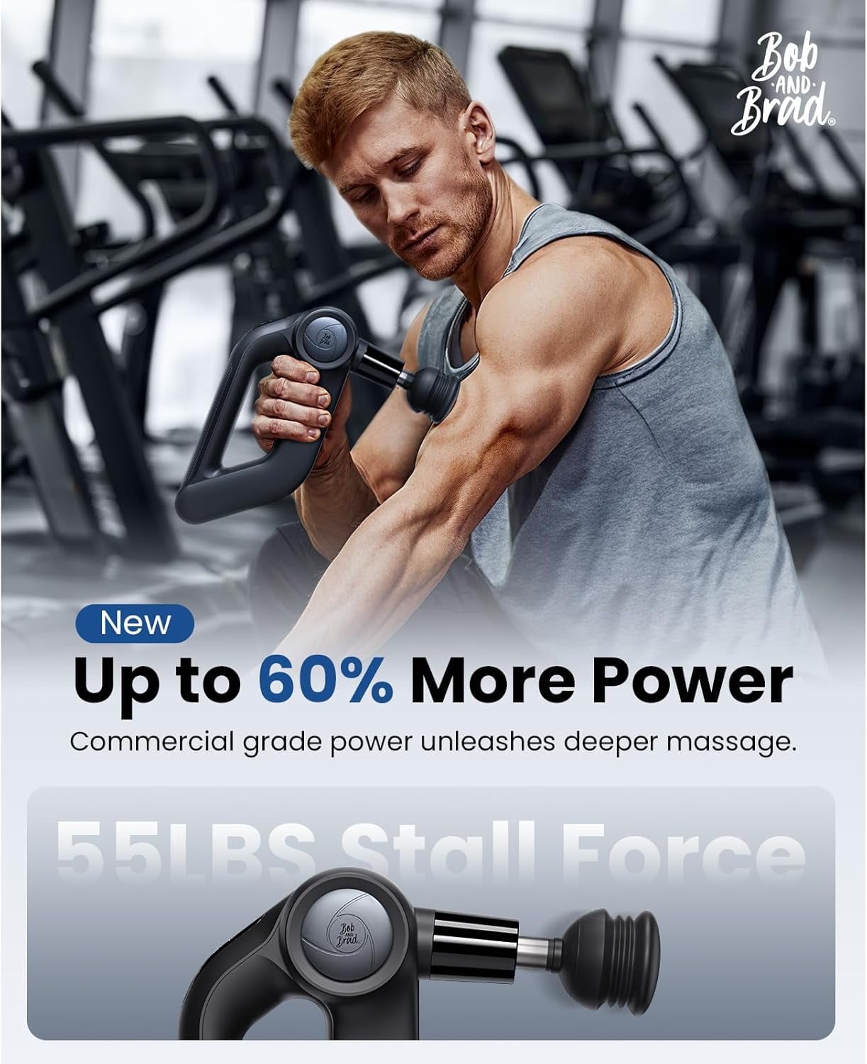 Bob and Brad Handheld D5 Pro Massage Gun,Deep Tissue Percussion Pain Relief & Muscle Relax Muscle Massage Gun with Enhanced Power for Athletes Home Gym Idea Gift