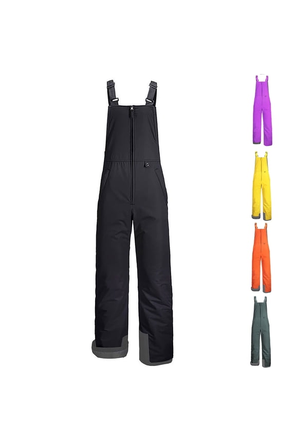 Kids Waterproof Ski Bib Pants for Boys and Girls, Windproof Insulated Snow Pants for Winter Outdoor Activities