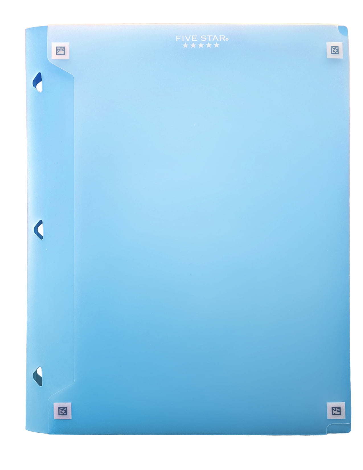 Classeur à deux pochettes Five Star Clearview bleu