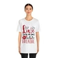 thumbnail image 3 of Love is In The Air Try Not To Breath Unisex  Jersey Short Sleeve T-shirt, 3 of 4