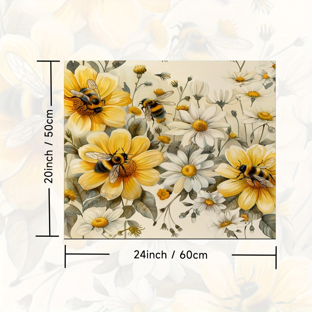Dish Drying Pad, Floral Pattern Washing Machine Dust Cover Pad, Washstand Drain Mat, Soft Faucet Absorbent Mat, Washstand Cup Mat, Kitchen Accessories, Bathroom Accessories
