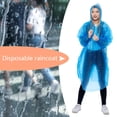 thumbnail image 3 of Chubasquero portátil desechable para adultos con capucha y mangas con cordón para mujeres y hombres FLhrweasw Nuevo, 3 of 9