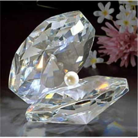 Asfour Crystal 301-1030-80 3.14 L x 3.34 H in. Crystal Pearly Shell Sea Figurines