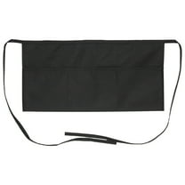 Kaireo Waist Apron,Half Length Waist Apron with Three Pockets Mid Length Restaurant Server Work Skirt for Waitstaff and Culinary,Include:1X Black Half-Length Apron
