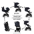 thumbnail image 3 of CYBEX Beezy 2 Compact and Lightweight Travel Stroller - Compatible with CYBEX Car Seats, Dark Blue, 3 of 5