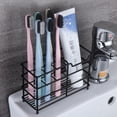 thumbnail image 5 of Soporte para cepillos de dientes, soporte para cepillos de dientes de acero inoxidable, organizador de accesorios de baño duradero, aireado y limpio, 5 of 5