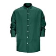 thumbnail image 4 of Fgnfyis Men's Linen Shirt Sets Outfits 2 Pieces Henley Shirts Long Sleeve Loose Yoga Pants Beach Clothing Mens Suits GN2 M, 4 of 9