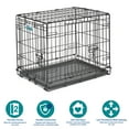 thumbnail image 4 of MidWest Double Door iCrate Metal Dog Crate, Includes Leak-Proof Pan, Floor Protecting Feet, Divider Panel; 24-inch, Black, 4 of 9