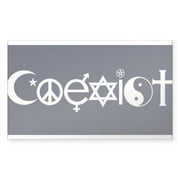 CafePress - Coexist Sticker - Rectangle Bumper Sticker Car Decal