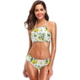 thumbnail image 2 of Dreamtimes Lemon Leaves Fruit Swimsuits Padded Bikini Sets Sexy Swimwear for Women, X-Large, 2 of 7