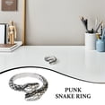 thumbnail image 3 of Nestingho Anillo Ajustable De Plateado Para Estilo Punk Vintage Fiesta Y Uso Diario, 3 of 8