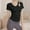 #492-Black, variant on Wowcloth Womens Yoga Top, Naked Feel Skin-Friendly with Built-in Bra Pads Short Sleeve, Fitness Workout Shirt for Yoga and Exercise