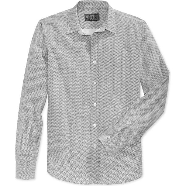American Rag Camisa abotonada con rayas verticales para hombre, azul, XS American Rag Botones al frente
