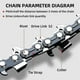 thumbnail image 2 of 4 Pack 14 Inch Chainsaw Chain 52 Drive Links, 0.05in Gauge, 3/8inch Lp Pitch, 14-inch Replacement C, 2 of 5