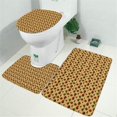 thumbnail image 2 of Beige Buffalo Pattern Bathroom Rugs Sets 3 Piece,Toilet Cover Set,Absorbent Non Slip Bathroom Mats Sets with U-Shaped Contour Rug Toilet Rug Set, 2 of 5