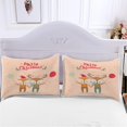 thumbnail image 4 of Set Happy Fox and Deer Soft Cosy Easy Care Duvet Cover Quilt Bedding Set with, 4 of 7