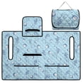 thumbnail image 3 of Xoenoiee Sky Blue Skull Golf Print Golf Cart Seat Covers, Universal Golf Cart Seat Towel Blanket with 4 Front Pockets & Nonskid Bottom for EZGO, Yamaha, Club Car and More 2 Person Seats Golf Carts, 3 of 7