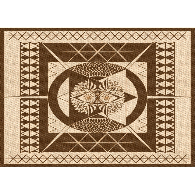 Ahgly Company Tapis Rectangulaire Lavable en Machine Intérieur Transitionnel Rouge Brun, 7 Pieds x 9 Pieds