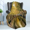 thumbnail image 4 of Amsterdam Soft Flannel Fleece Throw Blanket, Bridge over Canal in the Capital of Holland with Trees Cars Bikes, Cozy Plush for Indoor and Outdoor Use, 70" x 90", Olive Green Multicolor, by Ambesonne, 4 of 5