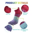 thumbnail image 2 of FEOYA Pack of 5 Crew Toe Socks Men Five Finger Socks Cotton Athletic Five Toe Socks Running Toe Socks for Outdoor Winter Sports Spring Autumn L, 2 of 6