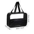thumbnail image 2 of Bolsas de maquillaje medianas transparentes y duraderas para mujeres de Unique Bargains, ideales para vacaciones y camping, de cuero PU y PVC, color negro-M, 2 of 4