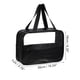 thumbnail image 2 of Bolsas de maquillaje medianas transparentes y duraderas para mujeres de Unique Bargains, ideales para vacaciones y camping, de cuero PU y PVC, color negro-M, 2 of 4