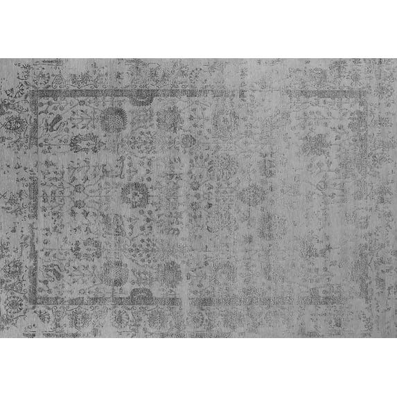 Ahgly Company Indoor Rectangle Oriental Gray Industrial Area Rugs, 5' x 8'