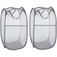 thumbnail image 1 of Laundry Hamper [2 Pack] with Handle, Gray Collapsible Laundry Basket Pop Up Mesh Laundry Bag Foldable Laundry Hamper, 1 of 5