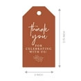 thumbnail image 5 of Koyal Wholesale Thank You For Celebrating With Us Favor Tags TerrPkotta Cardstock Gift Tags with Bakers Twine 100-Pk, 5 of 5