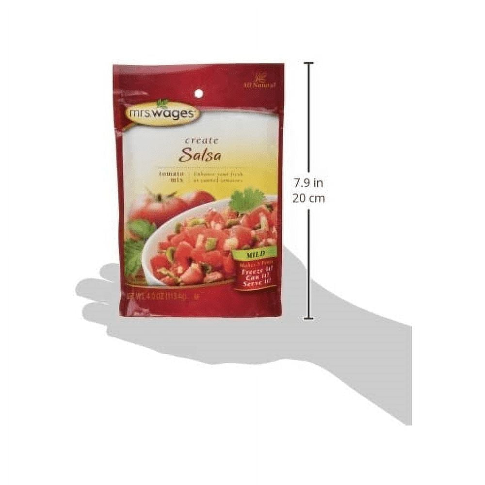 (2 pack) Mrs. Wages Mild Salsa Canning Mix | Easy-to-Use | Simple Homemade Salsa | Mild Spice Flavoring | Shelf Stable | 4 oz Packet
