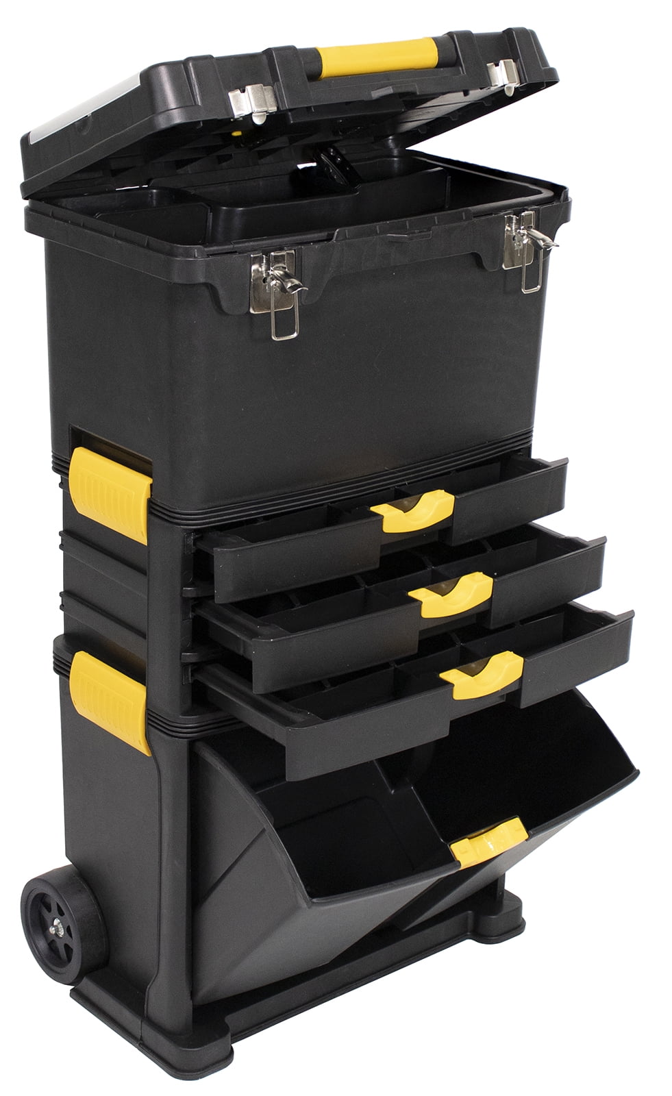 Heavy Duty Work Tool Box Organiser Rolling Portable Workshop Slider Draws Wheels 