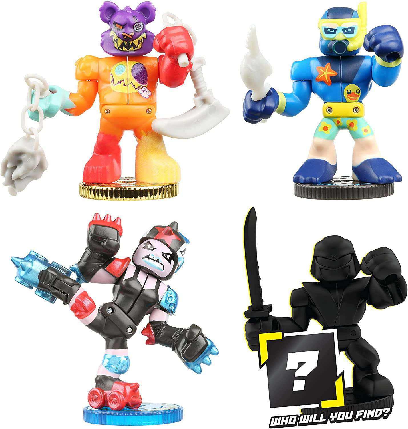 Akedo Series 1 Starbreaker, Tear Bear, Wildtide & MYSTERY