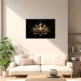 thumbnail image 3 of ZHONGYUTONG Gold Lotus Canvas Wall Art Abstract Golden Flower Pictures Zen Painting Meditation Artwork for Bathroom Decor Framed (12.00" x 18.00"), 3 of 5
