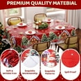 thumbnail image 4 of Christmas Tablecloth 60x84 Inch Rectangle, Red Snowman Car and House Snow Scene Table Cloth, Holiday Winter Village Rectangular Table Cover, Waterproof and Washable Xmas Party Decoration, 4 of 6