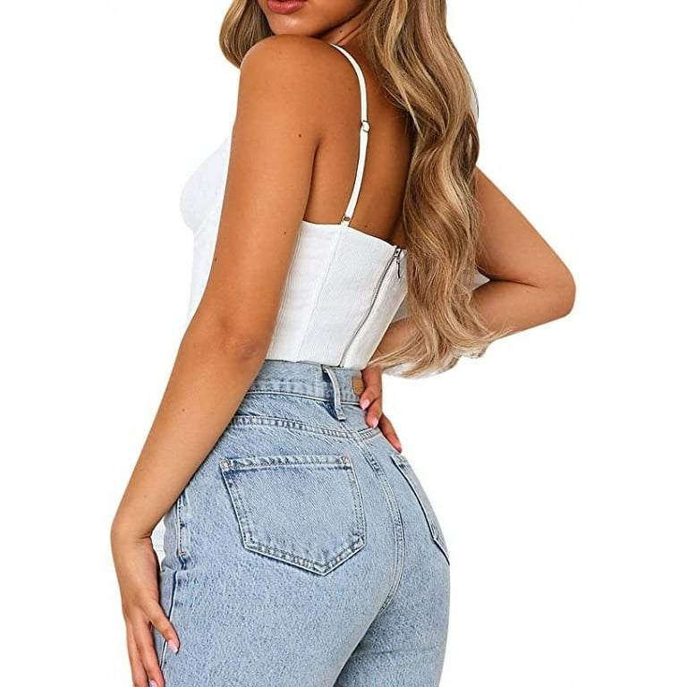 Womens Tanks Camis Mesh Push Up Bralet Womens Corset Bustier Bra Night Club  Party Long Sexy Cropped Top Vest Plus Size Tank Top Women White Corset  230504 From Nan01, $9.07