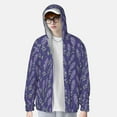 thumbnail image 3 of Xecao Lavender Flowers for Sun Shirt-A lightweight, hoodie-style long-sleeve UV protection garment designed for other outdoor activities., 3 of 9