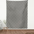 thumbnail image 3 of Lattice Upholstery Fabric by the Yard, Diagonally Aligned Adjacent Diamond Shapes Modern Monochrome Tiling, Decorative Fabric for DIY and Home Accents, 3 Yards, Charcoal Grey Eggshell by Ambesonne, 3 of 4