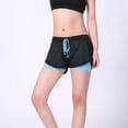 thumbnail image 2 of MKLEKYY Pantalones Cortos de Mezclilla para Mujer Pantalones Cortos Deportivos para Mujer Pantalones Cortos de Secado Rápido Vaciados Fitness Al Aire Libre, 2 of 4