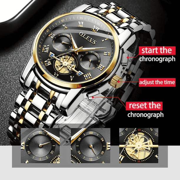 OLEVS Top Brand Men s Watches Classic Roman Scale Dial Luxury Wrist Watch for Man Original Quartz Waterproof Blue Adult Male with Gift Box 2859