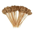 thumbnail image 2 of 50 Uds. de adornos de papel Kraft para cupcakes, selecciones de corazón para cupcakes, adornos rústicos para pasteles, adornos para postres para fiest, 2 of 8