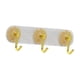 thumbnail image 5 of Ganchos de pared autoadhesivos para cocina, baño, toalla, albornoz, oficina Dorado 3 Ganchos, 5 of 9