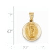 thumbnail image 3 of 14K Yellow Gold Polished And Satin St Raphael Medal Hollow Pendant (18 X 16) Made In United States xr1382, 3 of 3