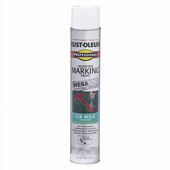 Rust-Oleum Inverted Marking Paint,26 oz,White 350997